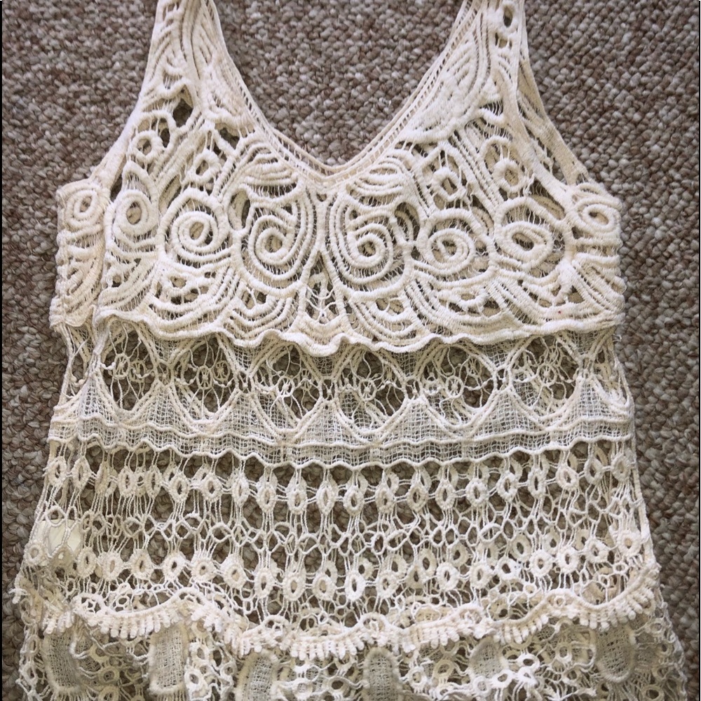 Lace beach cover up